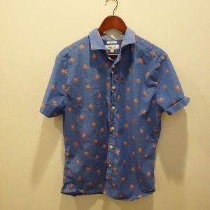 Men's Large Crown and Ivy Short Sleeve Button Down Print Shirt